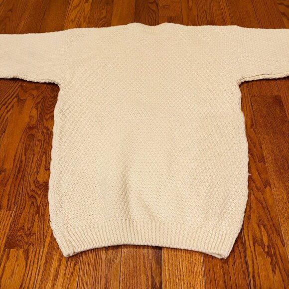 Highland Home Industries Scotland Scottish Thistle Cable Knit Aran Wool Sweater - Picture 3 of 16